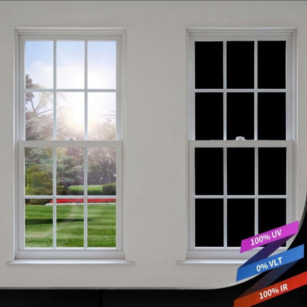 Sleep Blackout Window Film 100% Light Blocking Privacy Tint